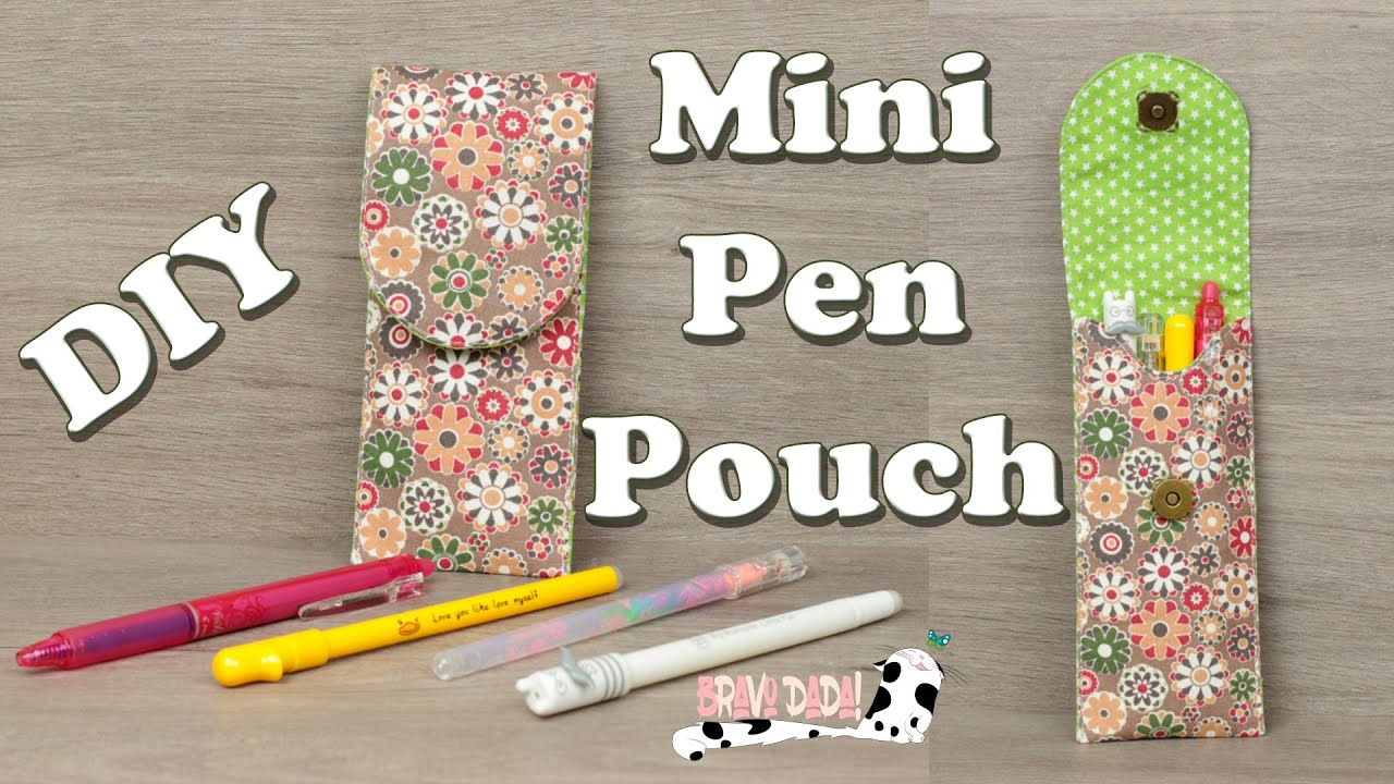 DIY How to Make a Fabric Pen Pouch | Free Template | School Supplies | Sewing Tutorial | Bravo Dada!
