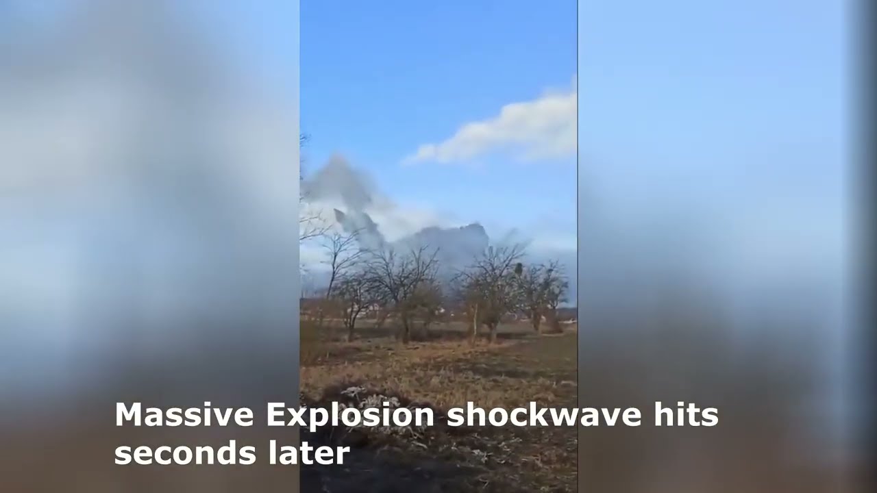 Massive Explosion's Shockwave hits seconds after explosion in Ukraine