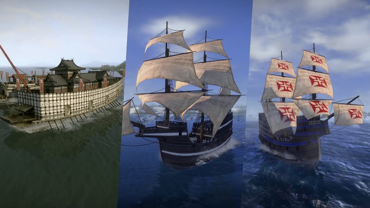 Total War: Shogun 2 - All Naval Units Showcase & Battle Demonstrations