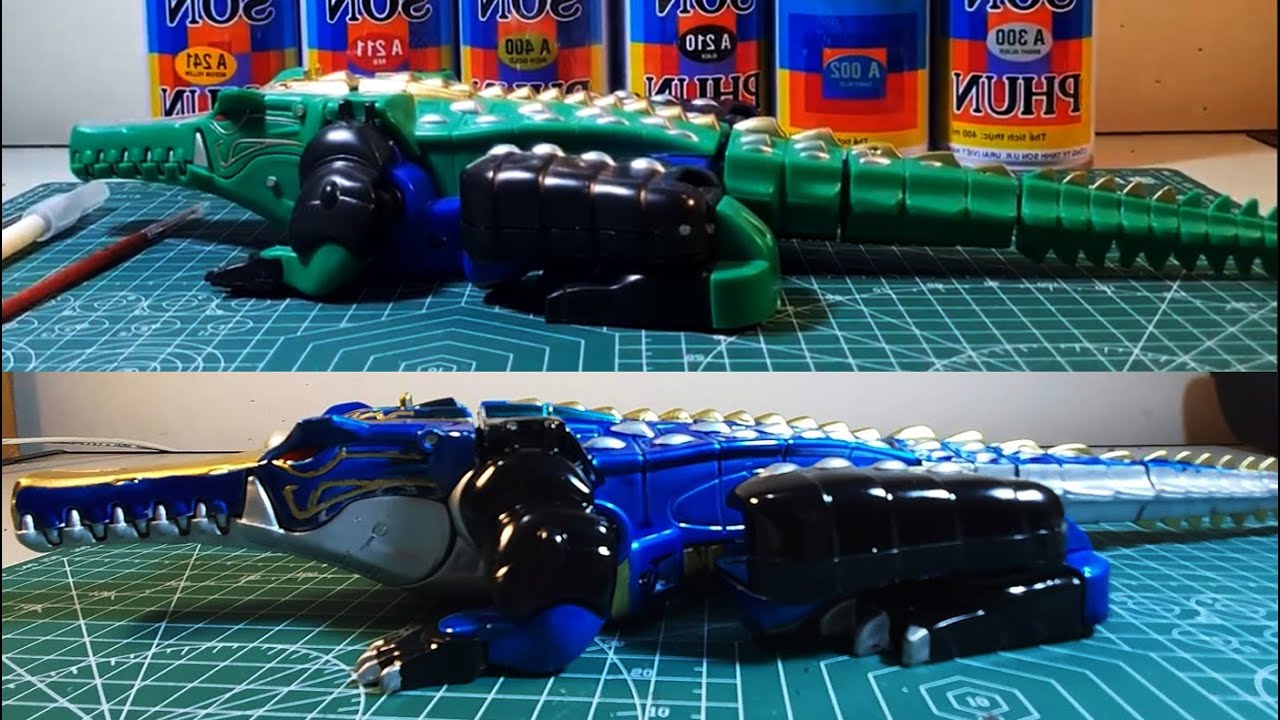 Hướng dẫn sơn và custom lại Gao Cá sấu Mặt trăng xanh bản Trung Quốc (Repaint & custom Gao Ligator)