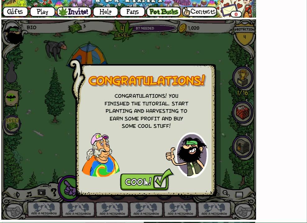 Pot Farms (Facebook) Gameplay