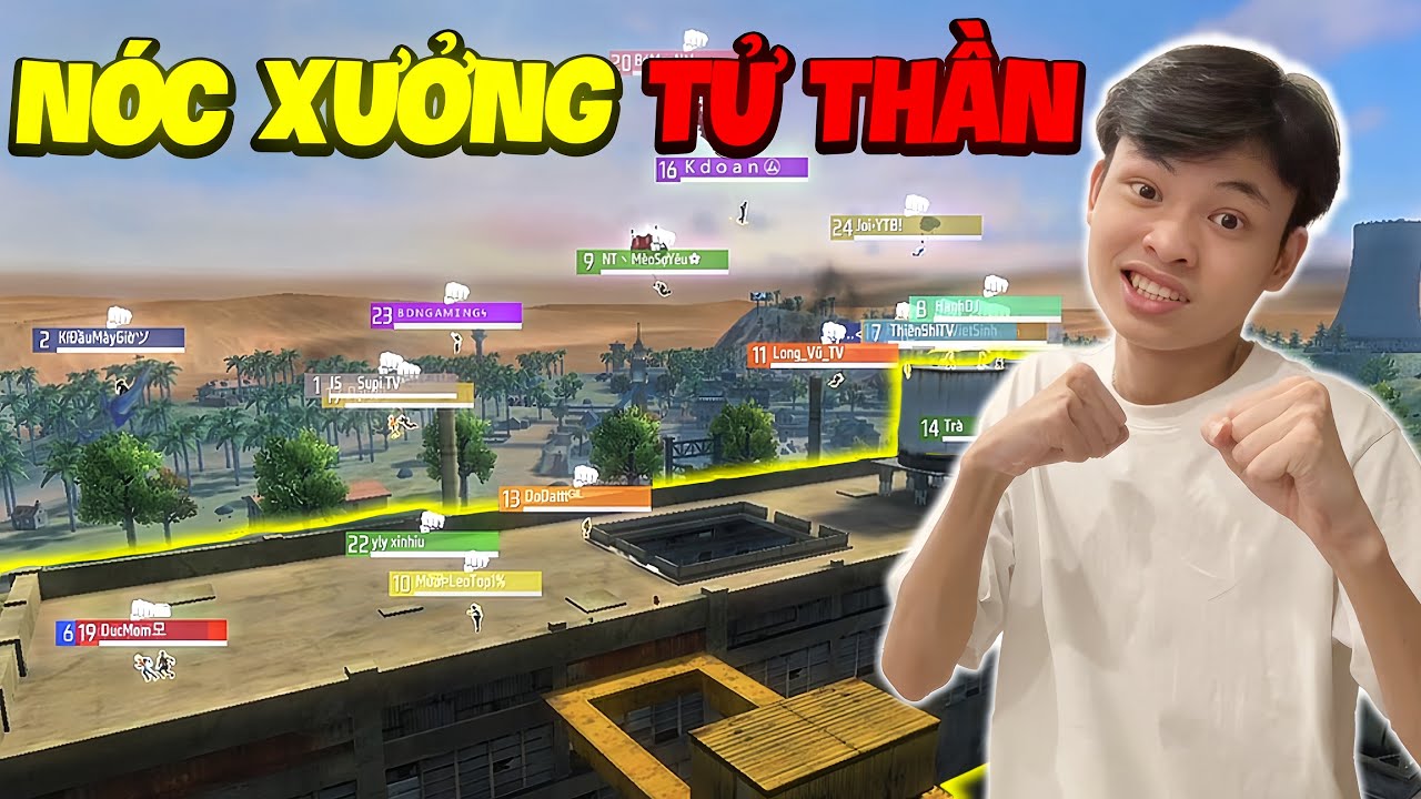 30 Youtuber Free Fire Cùng Chiến Đấu Trên Nóc Xưởng Cơ Khí
