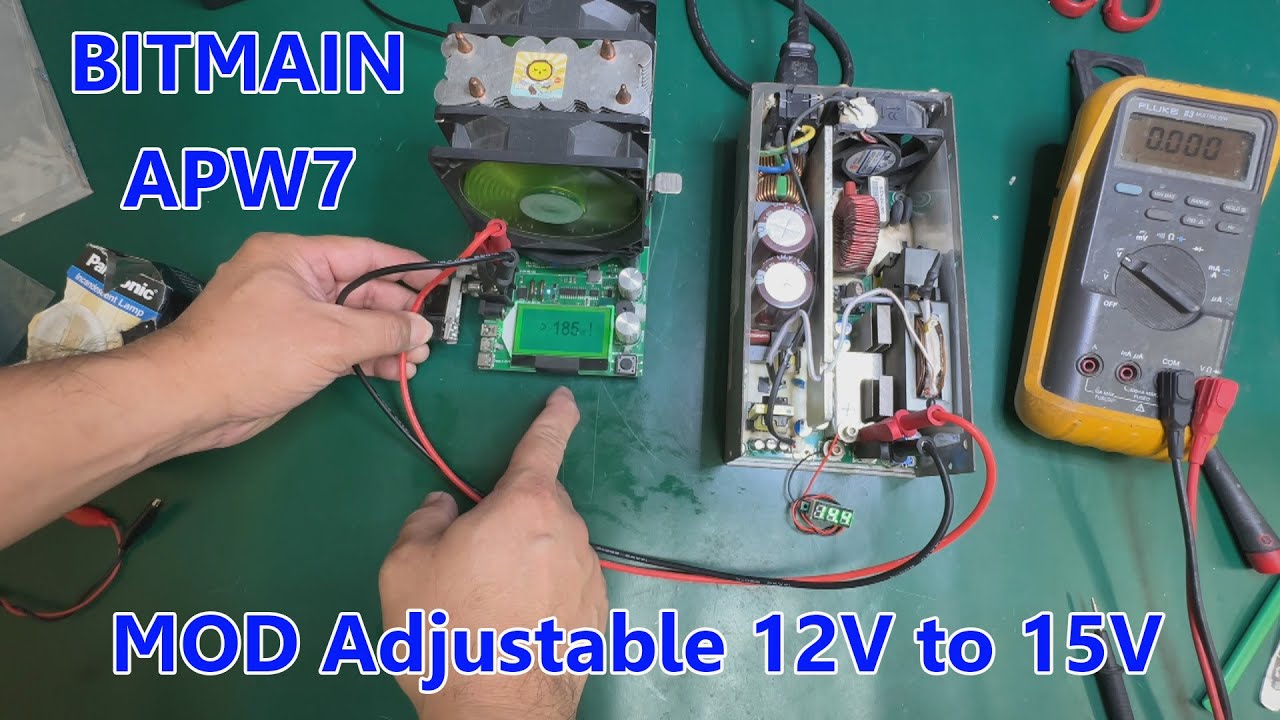 วิธีโมสวิทชิ่ง BITMAIN APW7 ปรับโวลต์ได้ 12V ถึง 15V