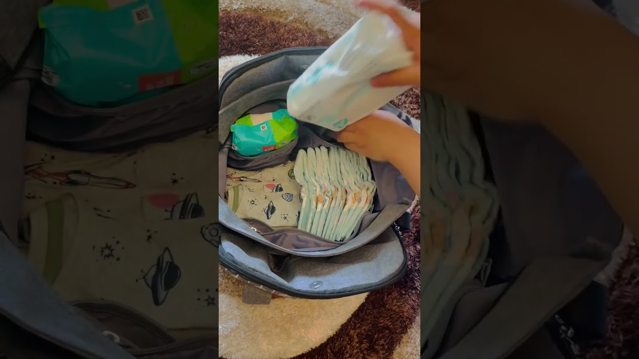 Baby bag backpack for travelling | YouTube shorts #baby #bag #diapers #travel #shorts