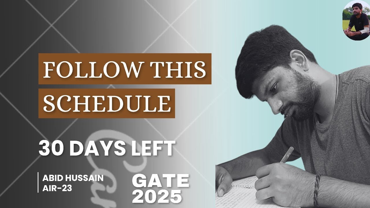 MY DAILY SCHEDULE TO GET AIR-23| LAST 30 DAYS| GATE-2025| ABID HUSSAIN