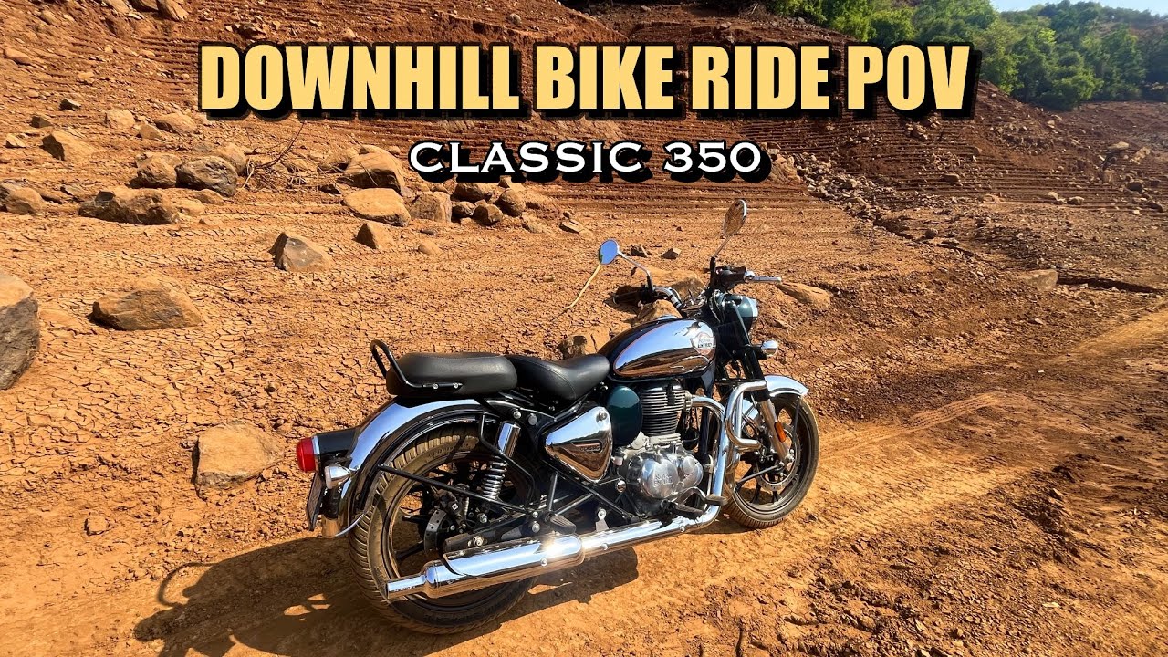 DOWNHILL BIKE RIDE POV | VARANDHA GHAT | ROYAL ENFIELD CLASSIC 350 EMERALD GREEN | PEACEBYTE