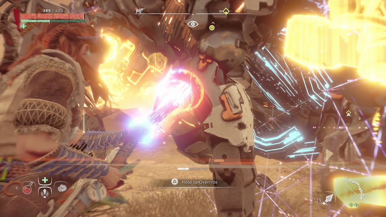 Horizon Zero Dawn overide trampler vs trampler full gameplay PS4PRO