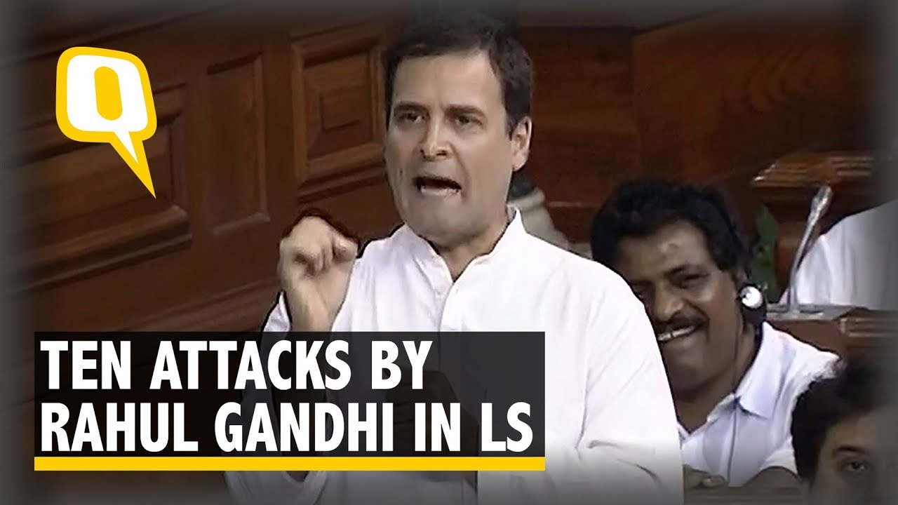 PM Modi’s ‘Jumla Strikes’ & More: 10 Attacks by Rahul Gandhi in LS | The Quint