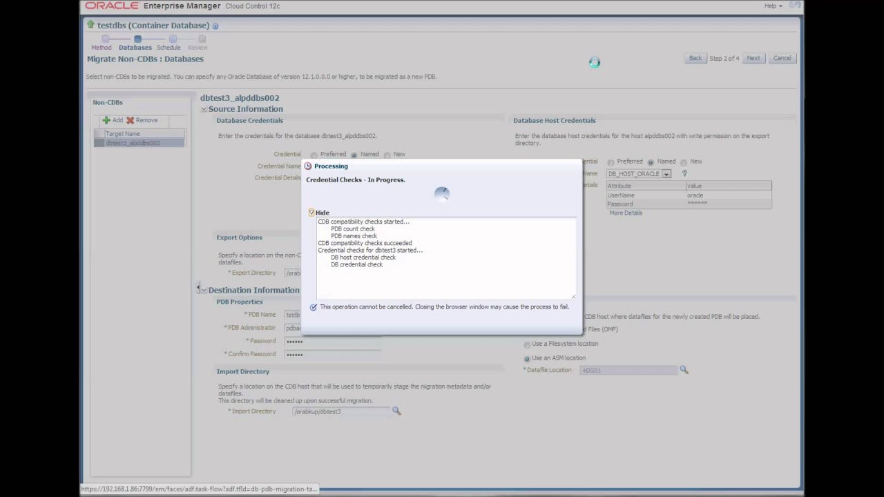 Provision Pluggable Database non-CDB to PDB