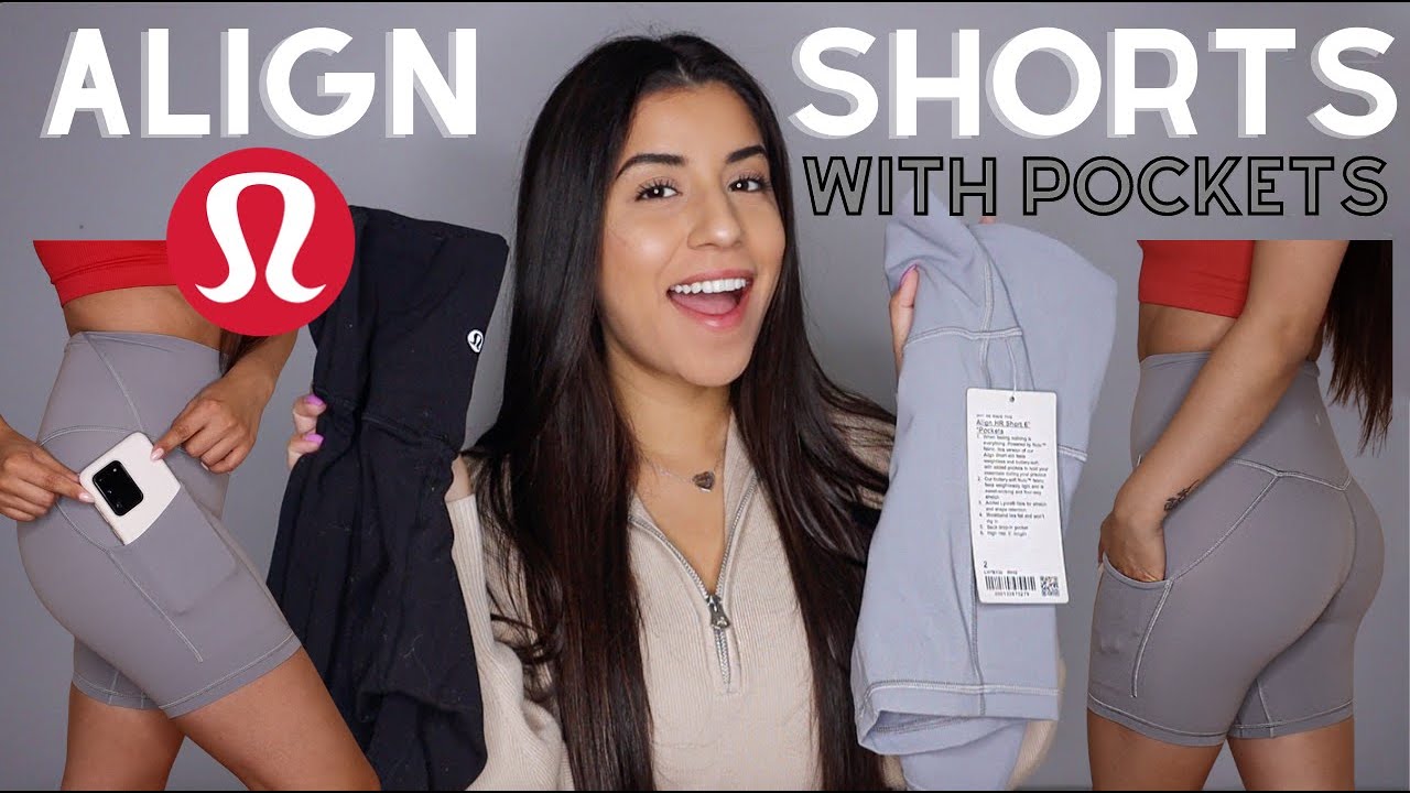 LULULEMON TRY ON HAUL * ALIGN SHORTS WITH POCKETS *