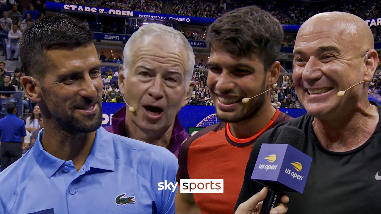 Djokovic, Alcaraz, McEnroe & Agassi share the love in New York! 👑
