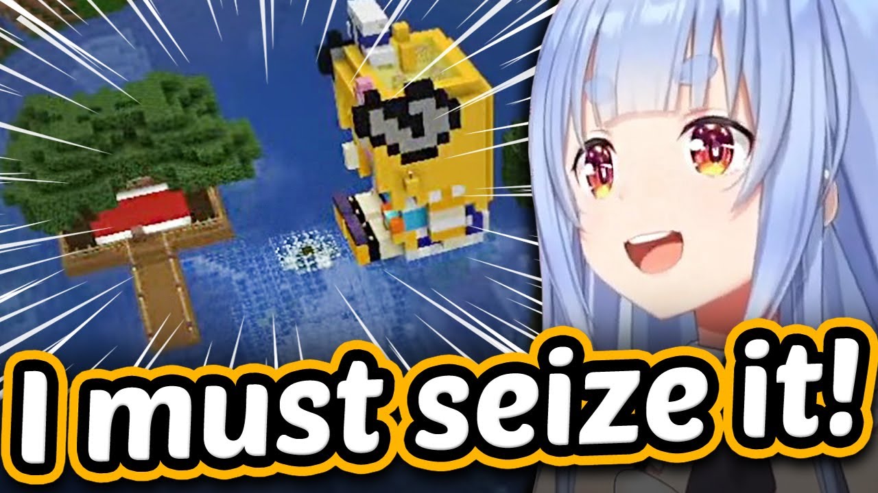 Pekora Reacts To Watame's Underwater House - New Holoserver Minecraft 【ENG Sub Hololive】