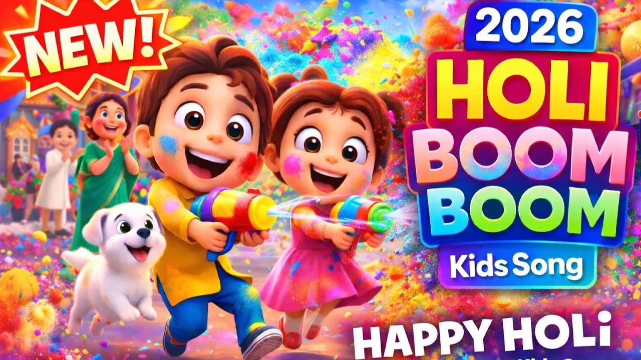 Rang Birangi Holi 🌈 | Hindi Rhymes for Children | Happy Holi 2026 Special #cartoon #viral #trending 