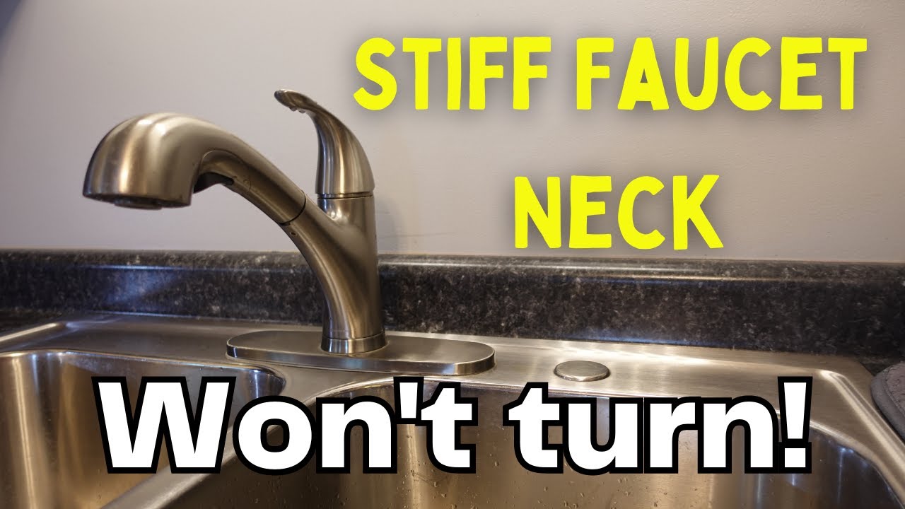 Pulldown Kitchen Faucet - Stiff Neck and Won't Turn - EASY FIX - Glacier Bay