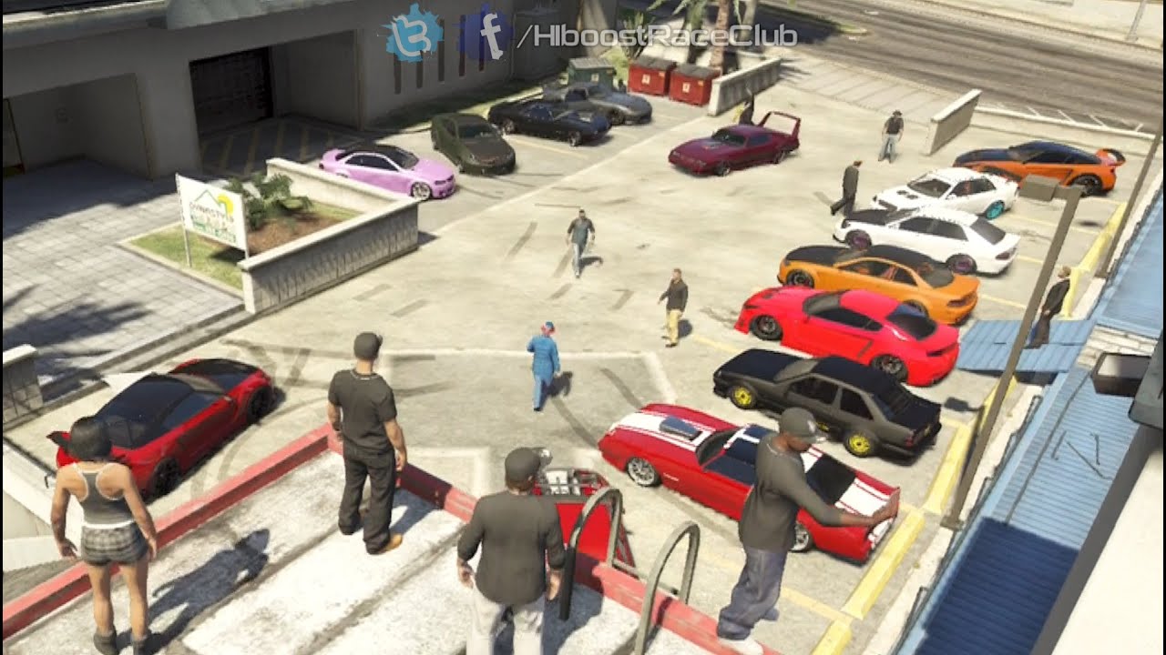 Grand Theft Auto V Online (360) | Street Car Meet Pt.13 | Import & Muscle Cars, Airport Drag Racing