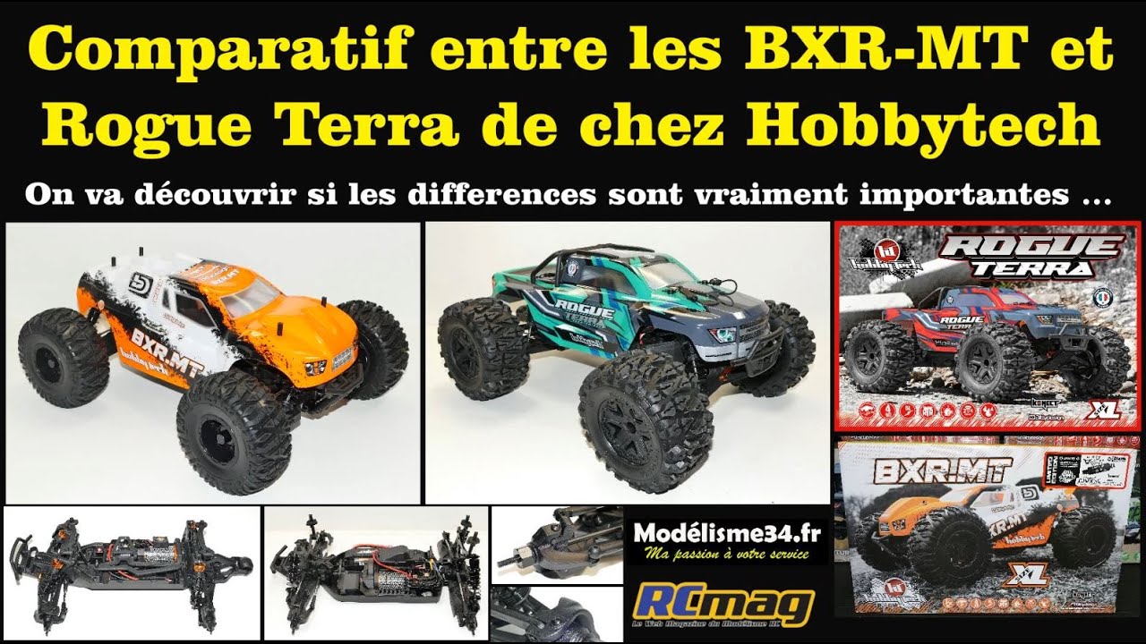 Comparatif entre l'Hobbytech BXR MT et son remplaçant le nouveau Rogue Terra XL