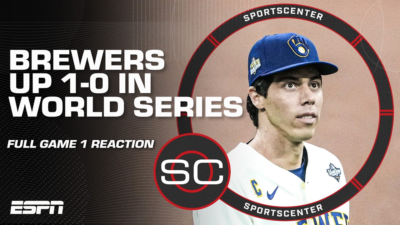 LATE GAME DRAMA 👀 Brewers take Game 1 of the World Series vs. the Rays | SportsCenter