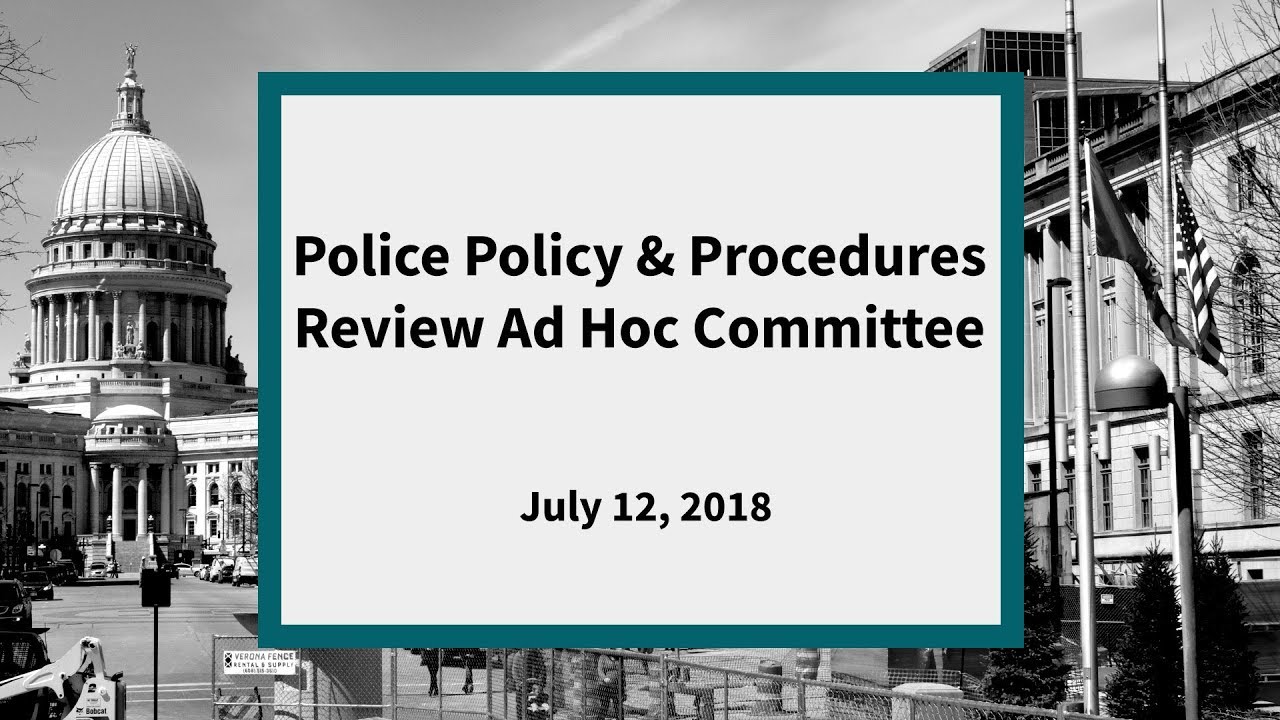 Police Policy & Procedure Review Committee: Meeting of July 12, 2018
