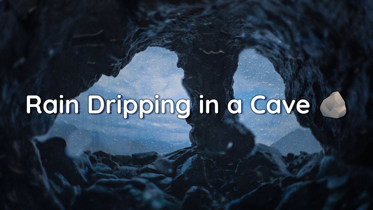 Cave Rain Ambience | Echoing Drips & Soothing Relaxation (1 Hour)