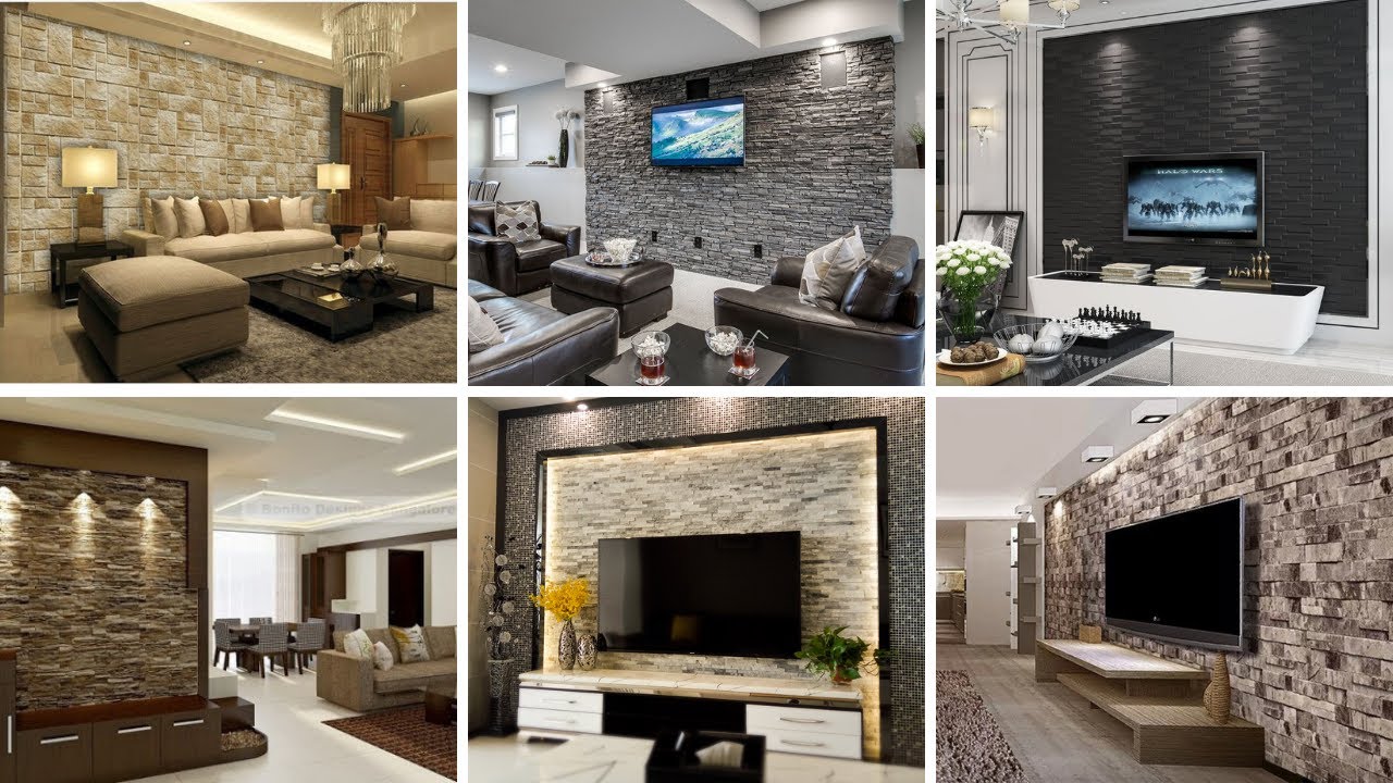Modern Stone Wall Cladding Design Ideas | Living Room Stone Wall Decor Ideas