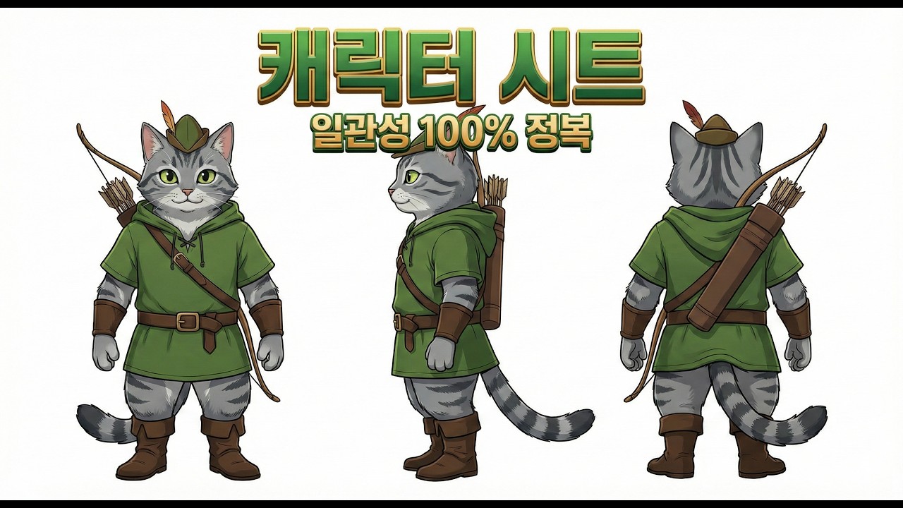 제미나이로 캐릭터를 구상하고 나노바나나로 구체화 해서 캐릭터 시트 만들기