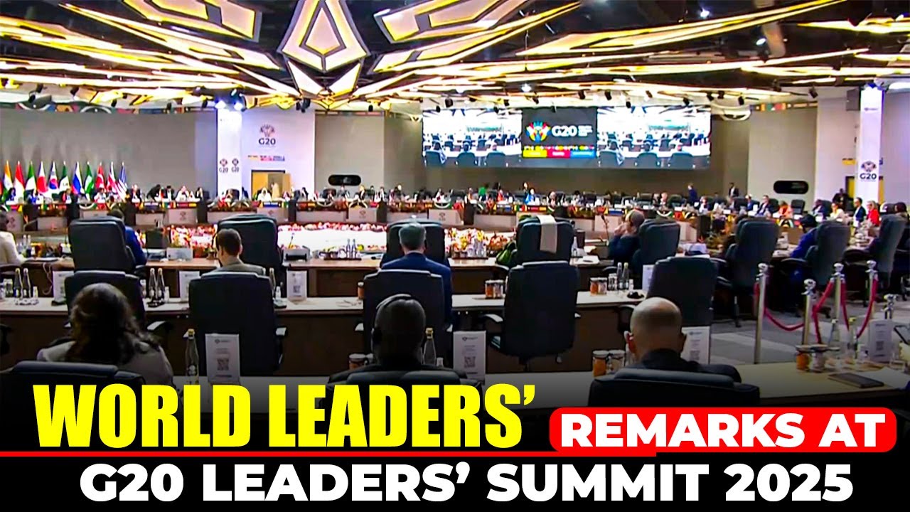 LIVE: World leaders’ remarks at second day of G20 leaders’ summit 2025 in Johannesburg, South Africa