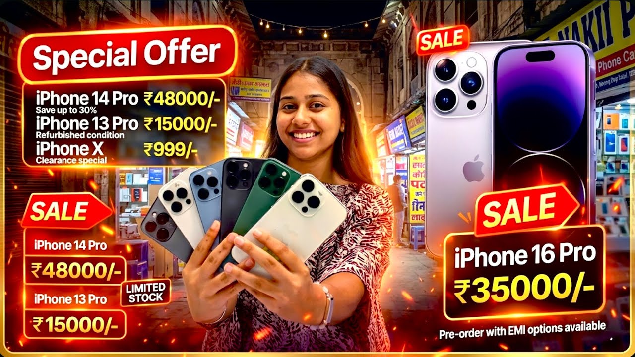 Biggest iPhone Sale Ever 🔥 I Cheapest iPhone Market | Second Hand Mobile | iPhone16 Pro iPhone 17