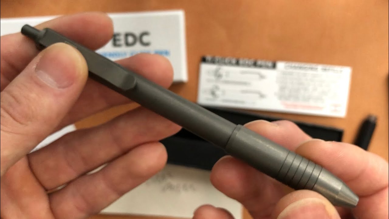 Распаковка ручки TI Click EDC + демонстрация