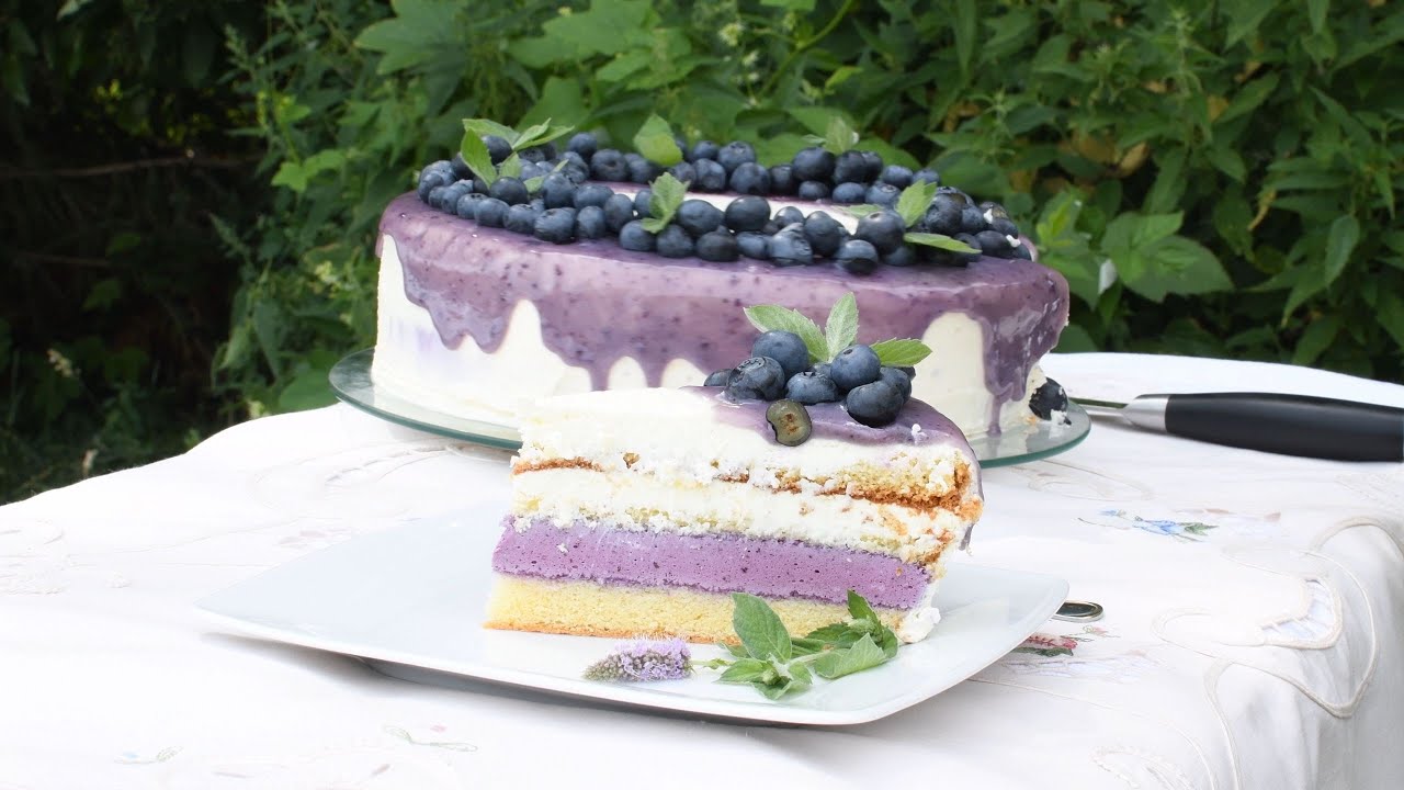 Blueberry birthday cake