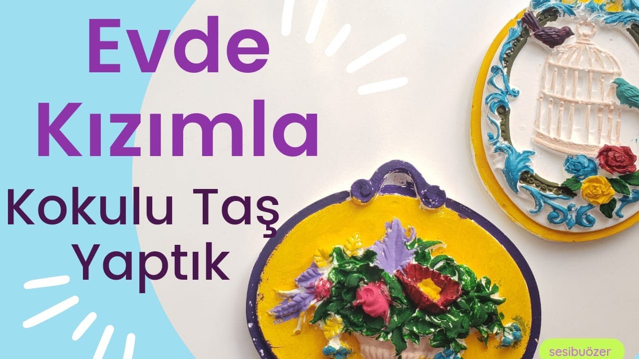 Evde Çocuklarla Yaz Etkinlikleri Kokulu Taş Yapımı / Kendin Yap / DİY / El Emeği Hediyelik Yapımı