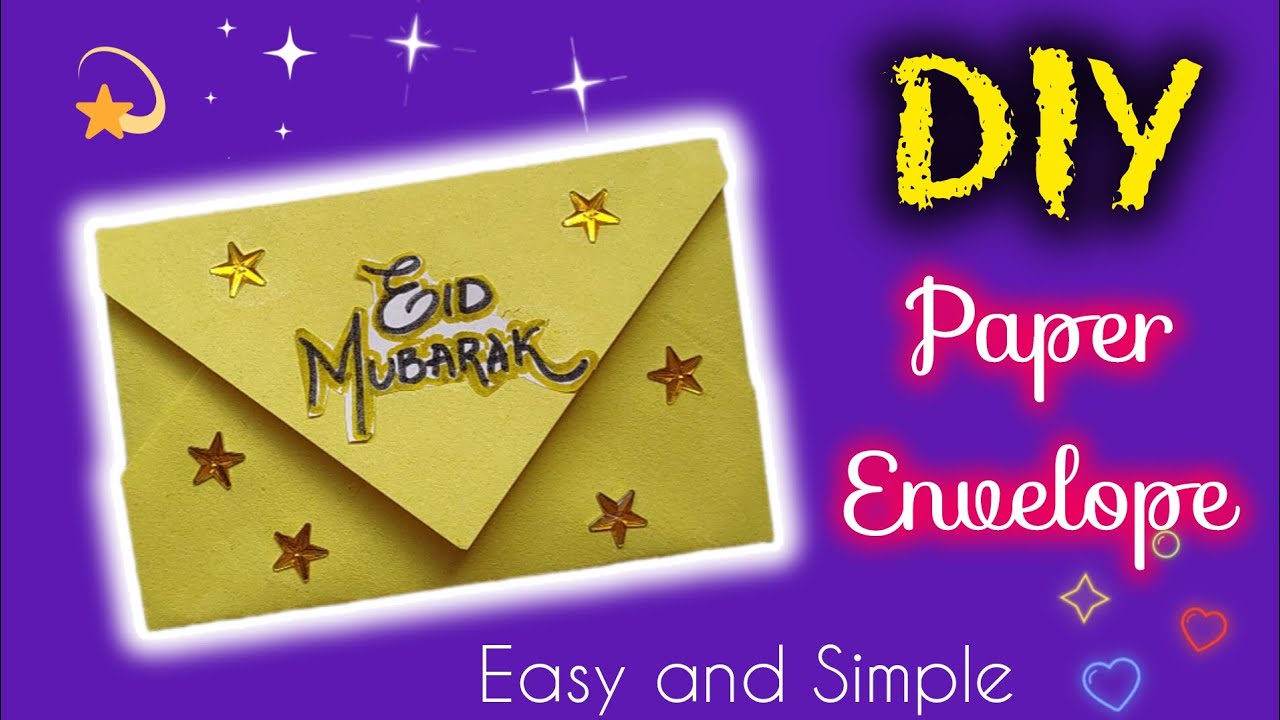 DIY/Cute Origami Paper Envelope/Paper Craft Making/Paper Envelope making For Eid/Gift Envelope
