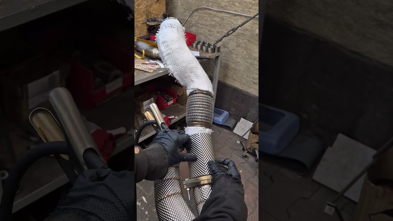 Covering downpipe with heat shield for BMW M2 M3 M4