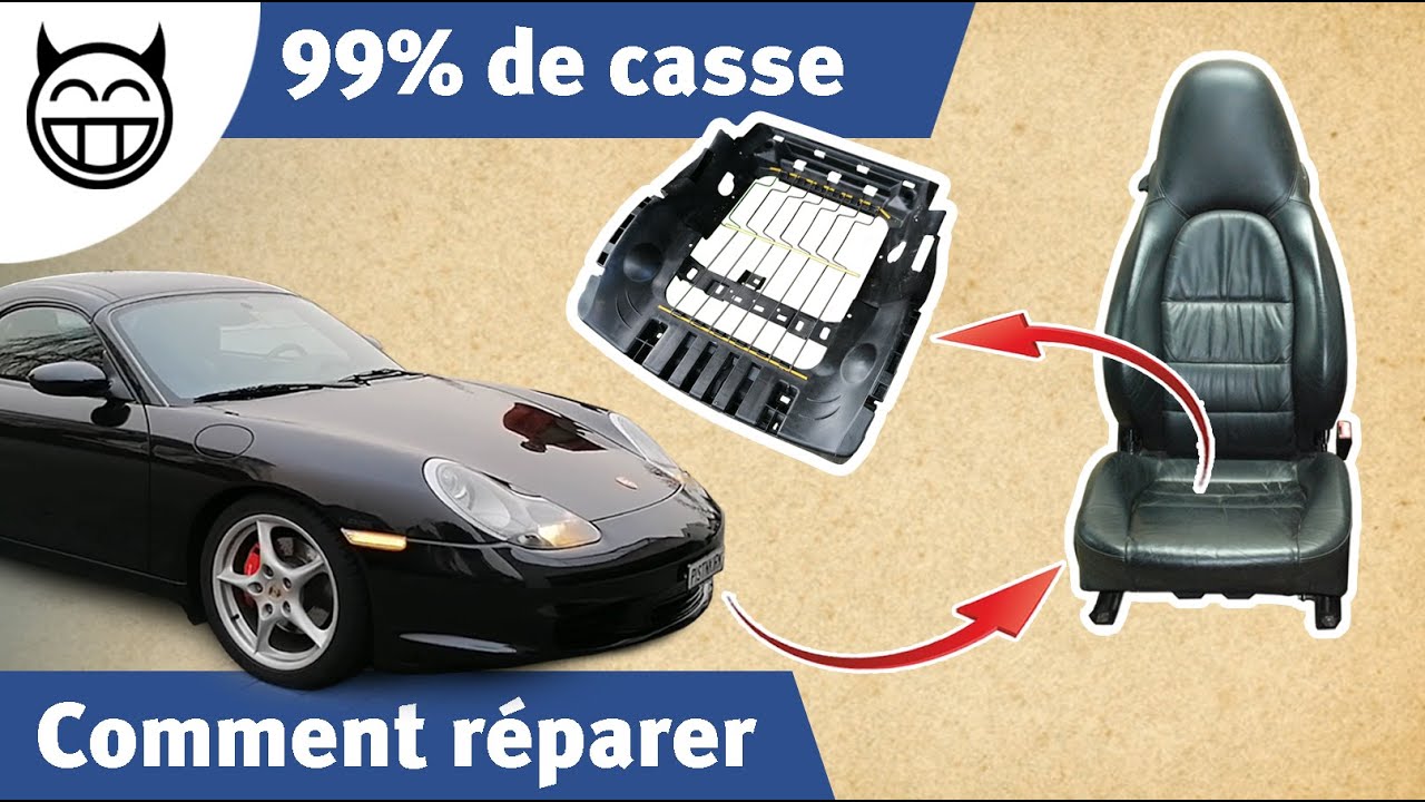 99% de sièges cassés sur Boxster 986 & Porsche 996 et vous ne le savez pas – Comment réparer ?
