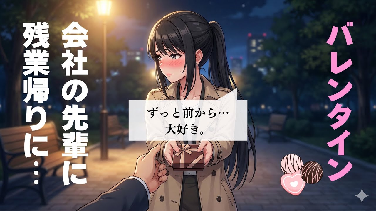 【シチュエーションボイス】残業帰りに先輩が本命チョコを…。#森情の彩 #バレンタインシチュボ