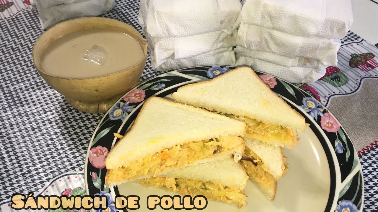 Como hacer Sándwich de pollo salvadoreños