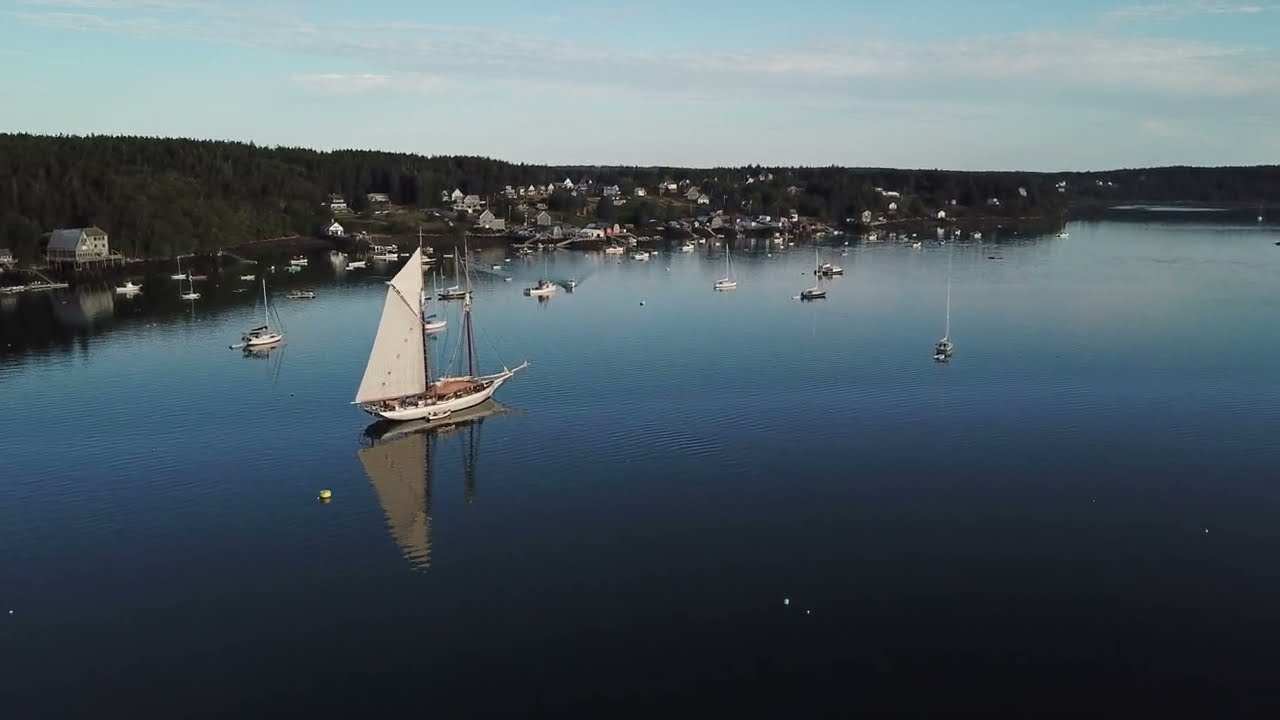 Burnt Coat Harbor Drone Tour, Swans Island Maine