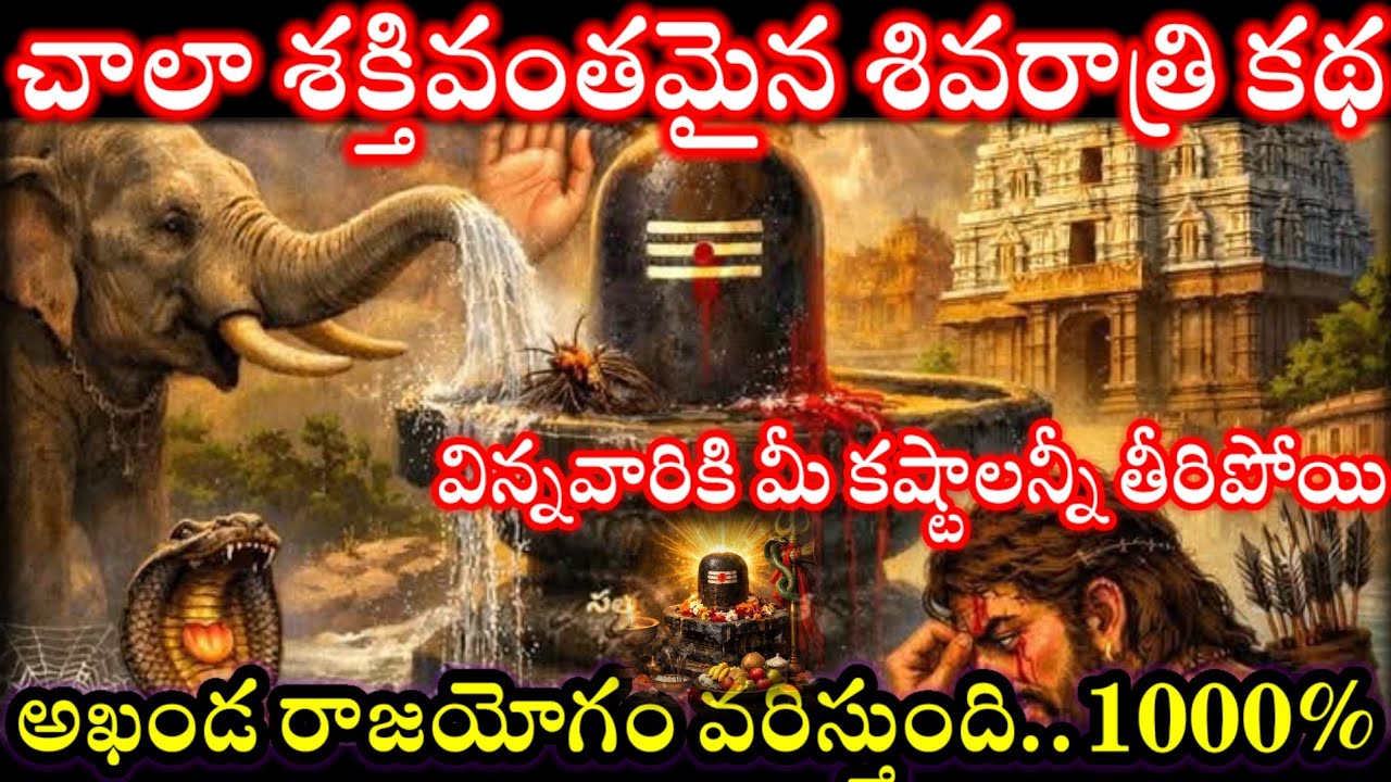 చాలా శక్తివంతమైన శివరాత్రి కథ..తెల్లవారేలోపు ఈ కథను వింటే కష్టాలన్నీ తొలగిపోయి అఖండ రాజయోగం 1000%