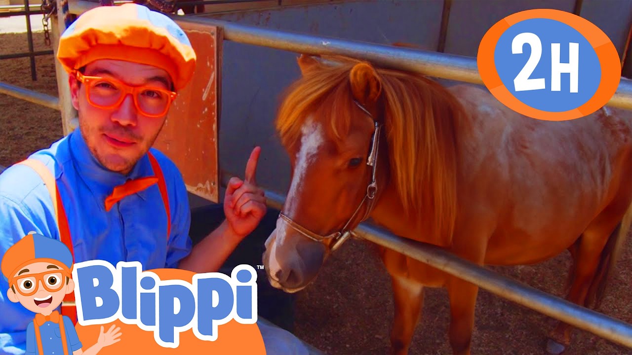 Pony Farm | Fun with Blippi! | Blippi Educational Songs for Kids