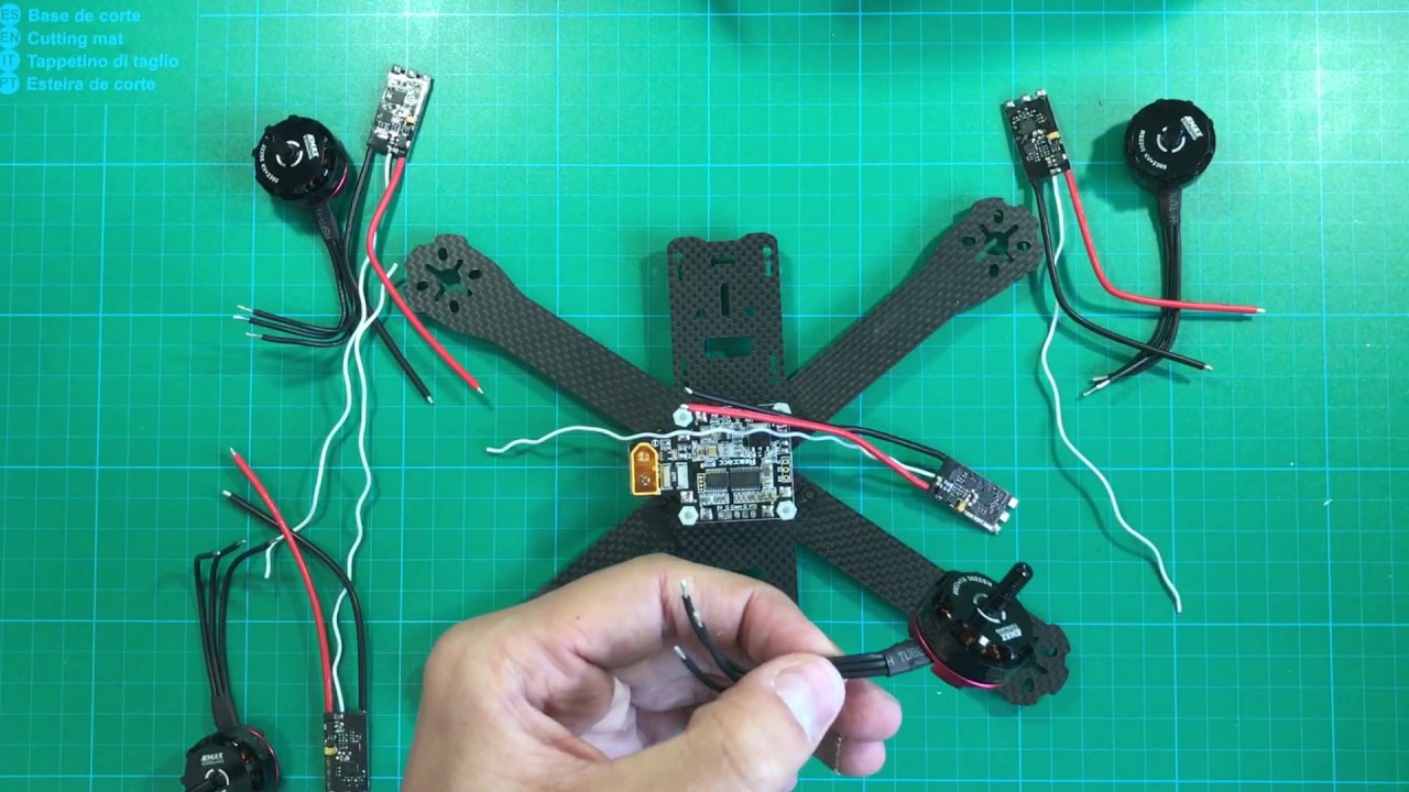 #3 - Cómo montar un drone de carreras paso a paso - PDB, variadores y motores