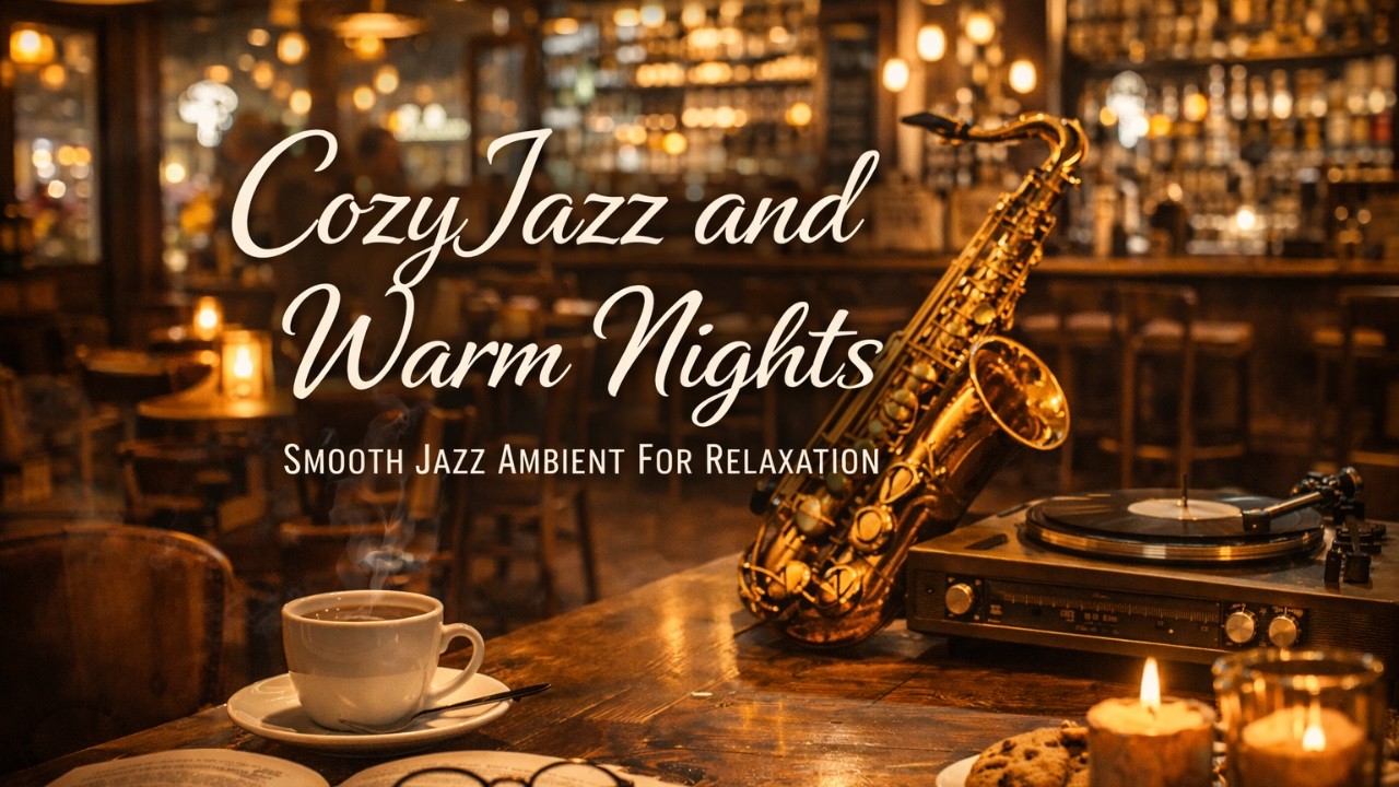 Late Night Jazz in a Cozy Café 🌙 Relaxing for Deep Focus & Relaxation | The Blue Whale Playlist