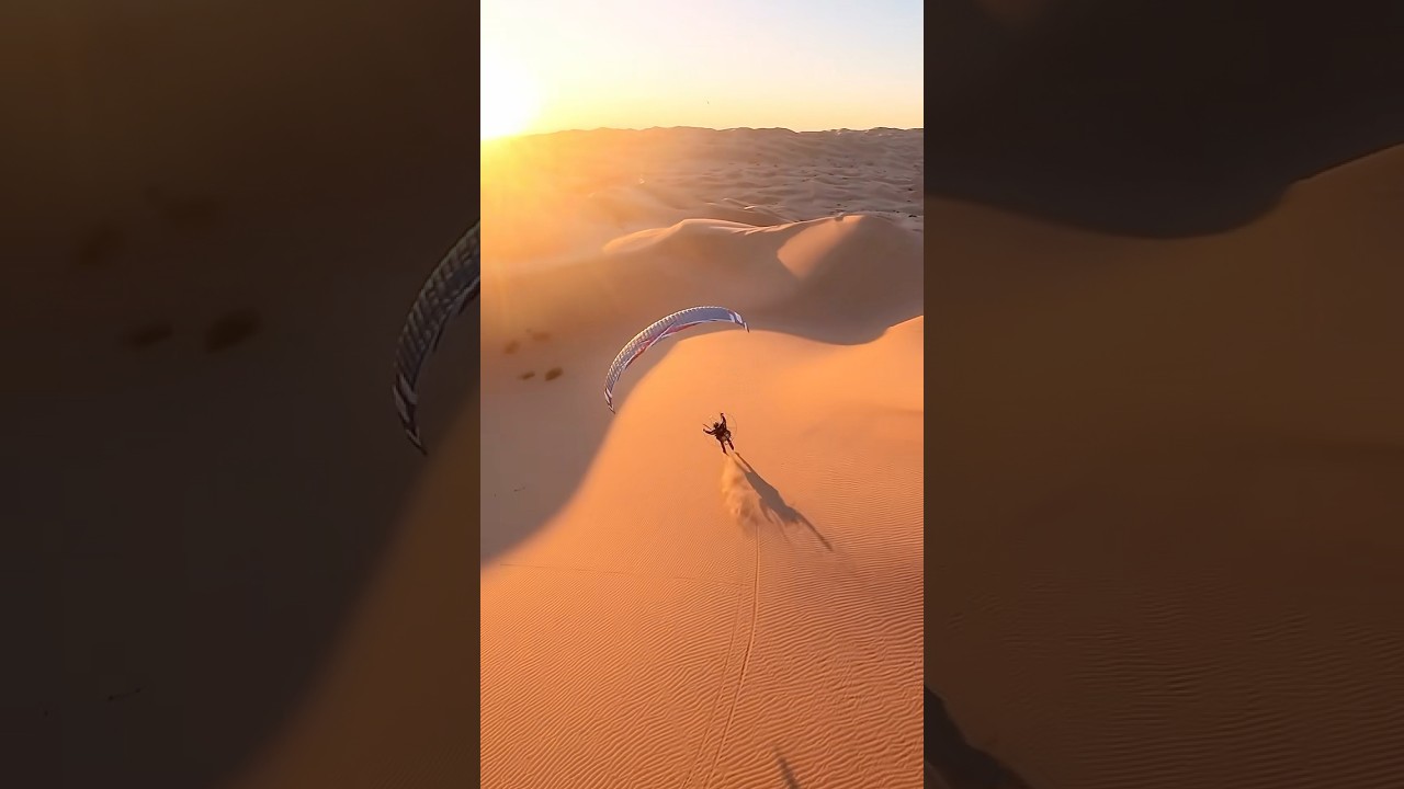 Paramotor footdrag in the sand dunes of Glamis! #itvwings #paramotoring #paramoteur #glamissanddunes