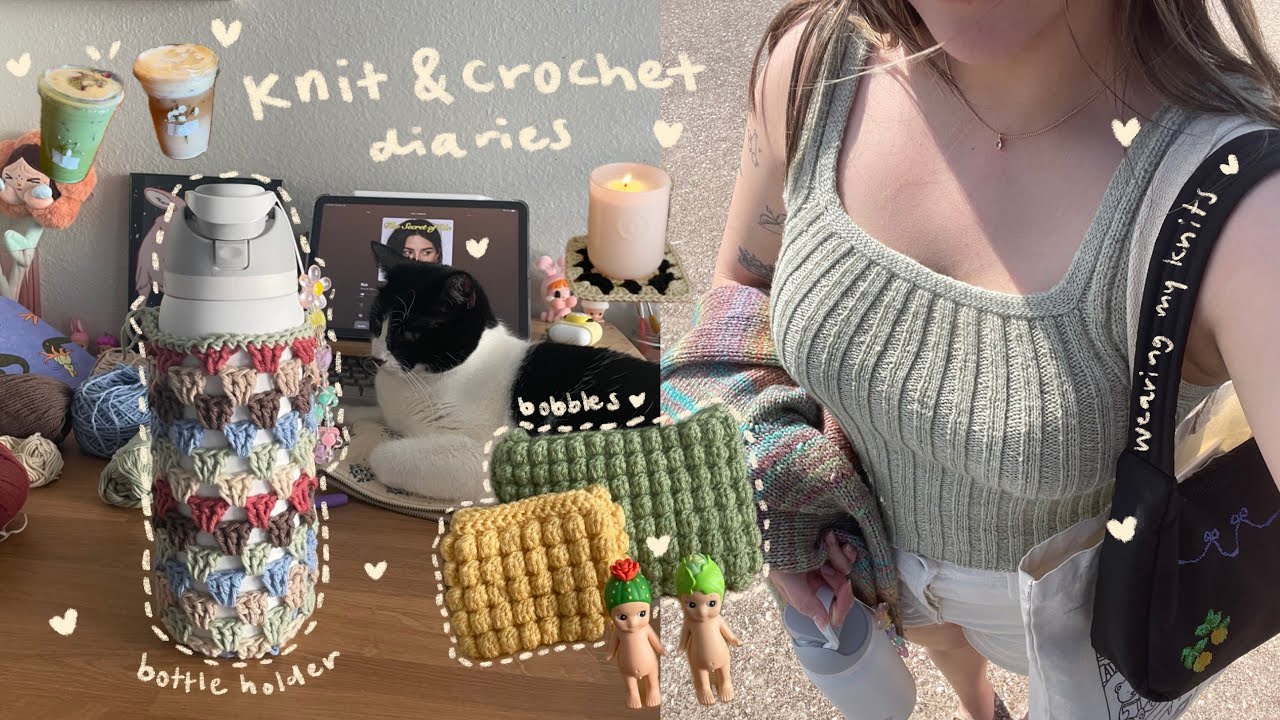 coffee date, crocheting cute things, working on wips while waiting for new yarn | vlog