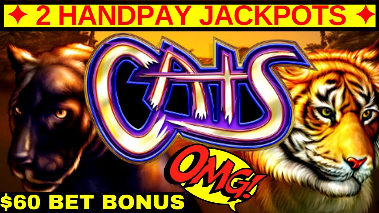 ✦2 HANDPAY JACKPOTS✦ On High Limit CATS Slot Machine $60 Bet Bonus ! Awesome Run In High Limit Room