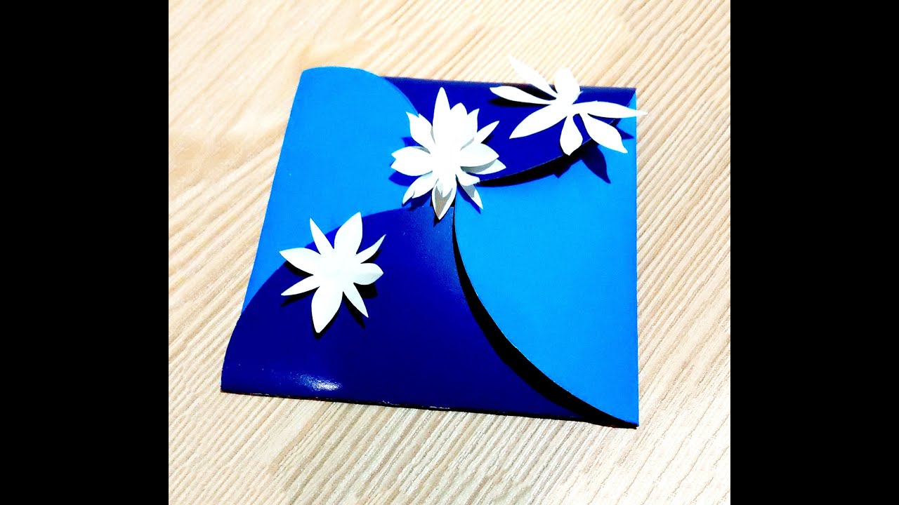 DIY envelope from Circles for gift card. Easy Valentine greeting card.