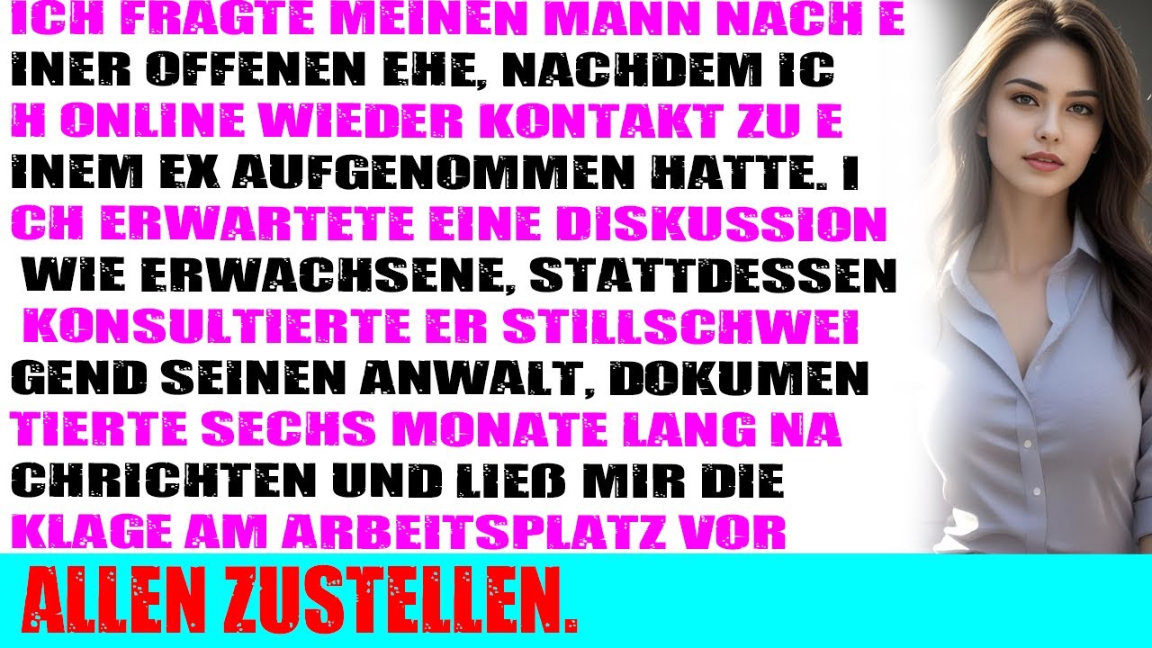 Ich wollte eine offene Ehe – er bloßstellte mich bei der Arbeit mit Scheidungspapieren