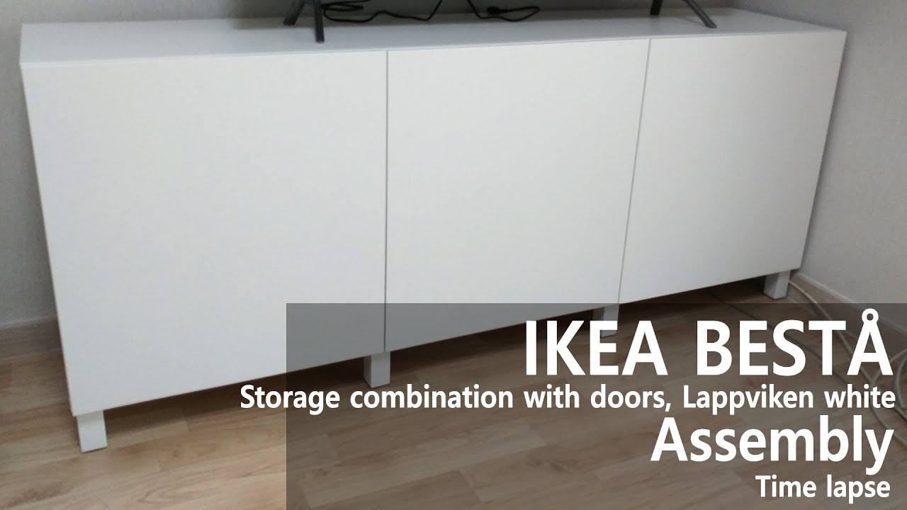 How to Assemble - IKEA 이케아 BESTÅ 베스토 수납콤비네이션+도어, 라프비켄 화이트 조립