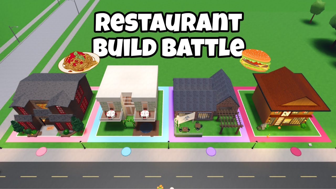Restaurant Build Battle in BLOXBURG!!!