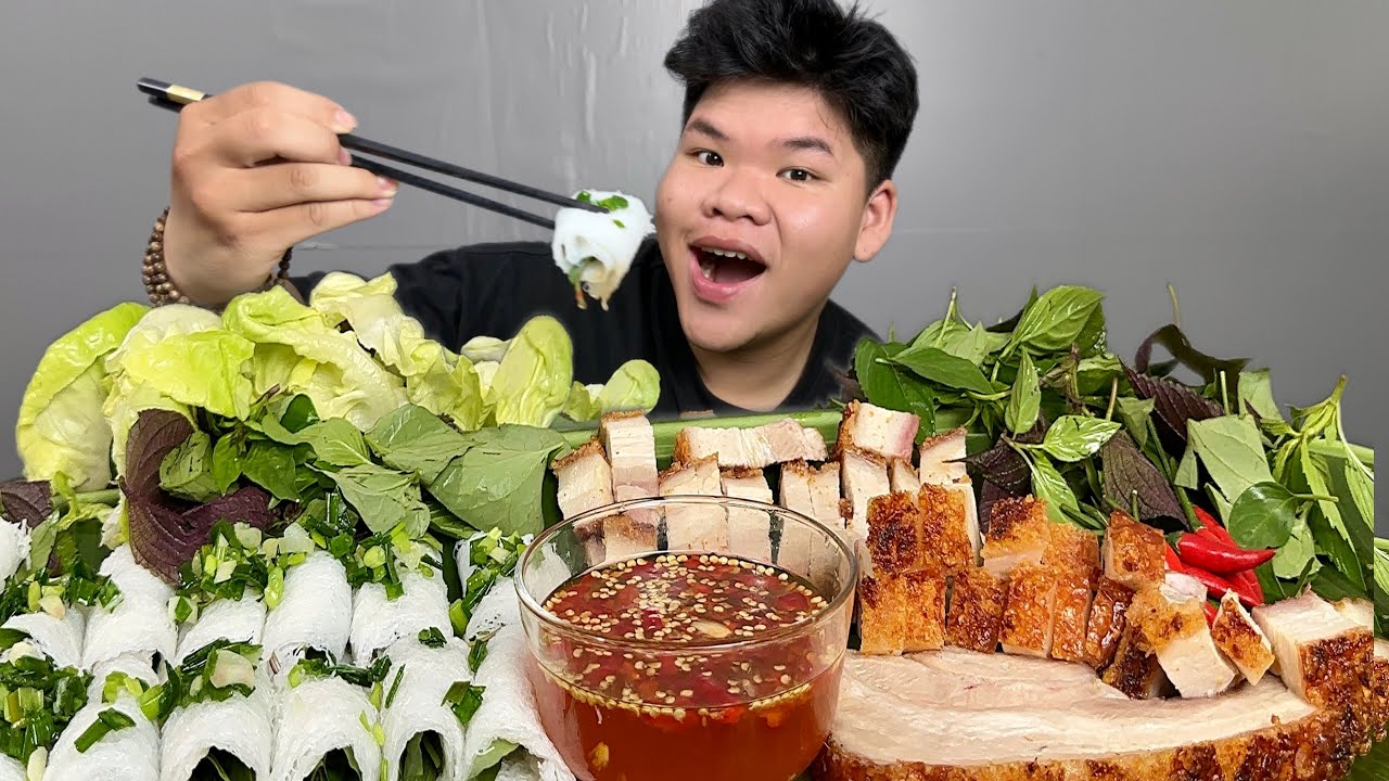 Heo Quay Giòn Rụm Với Bánh Hỏi Chấm Nước Mắm Chua Ngọt Ngon Tuyệt | Dương Doubar
