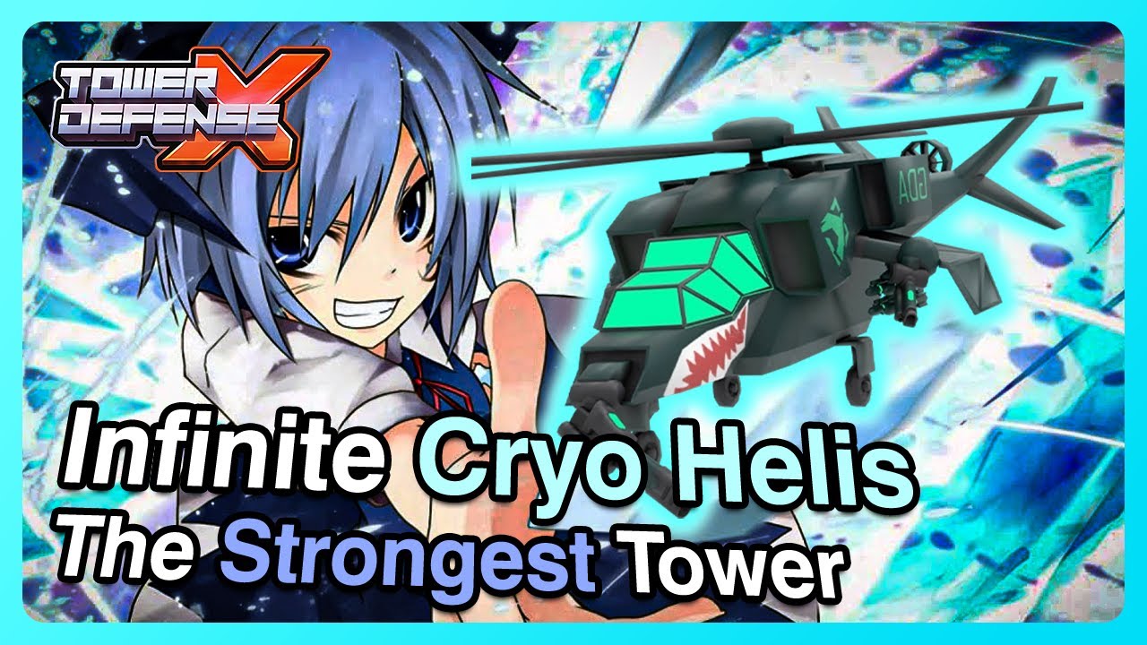 Infinite Cryo Helicopters in Tower Defense X