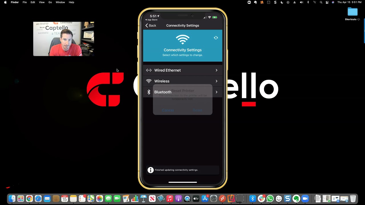 Changing Wireless Settings on Zebra Printer